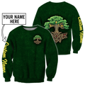 Irish tree of life St.Patrick day 3d hoodie shirt for men and women custom name