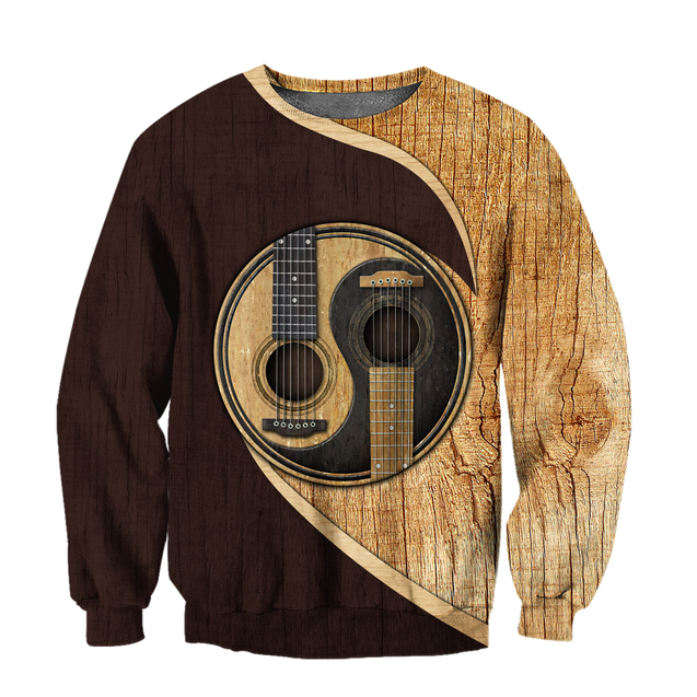 Guitar Yin And Yang Musical Instrument 3D All Over Printed Shirts For Men And Women