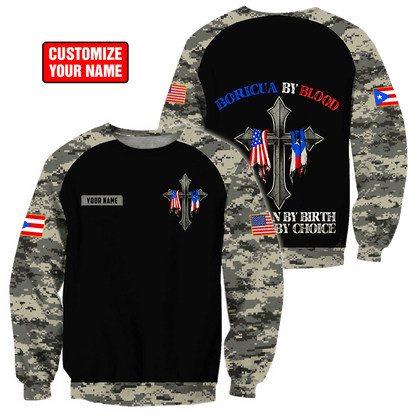 Customize Name Puerto Rico 3D All Over Printed Unisex Shirts