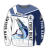 Custom name Wahoo fishing Catch and Release 3D Design print shirts