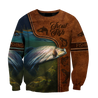 Trout Fishing water camo Cosplay leather 3D print shirts