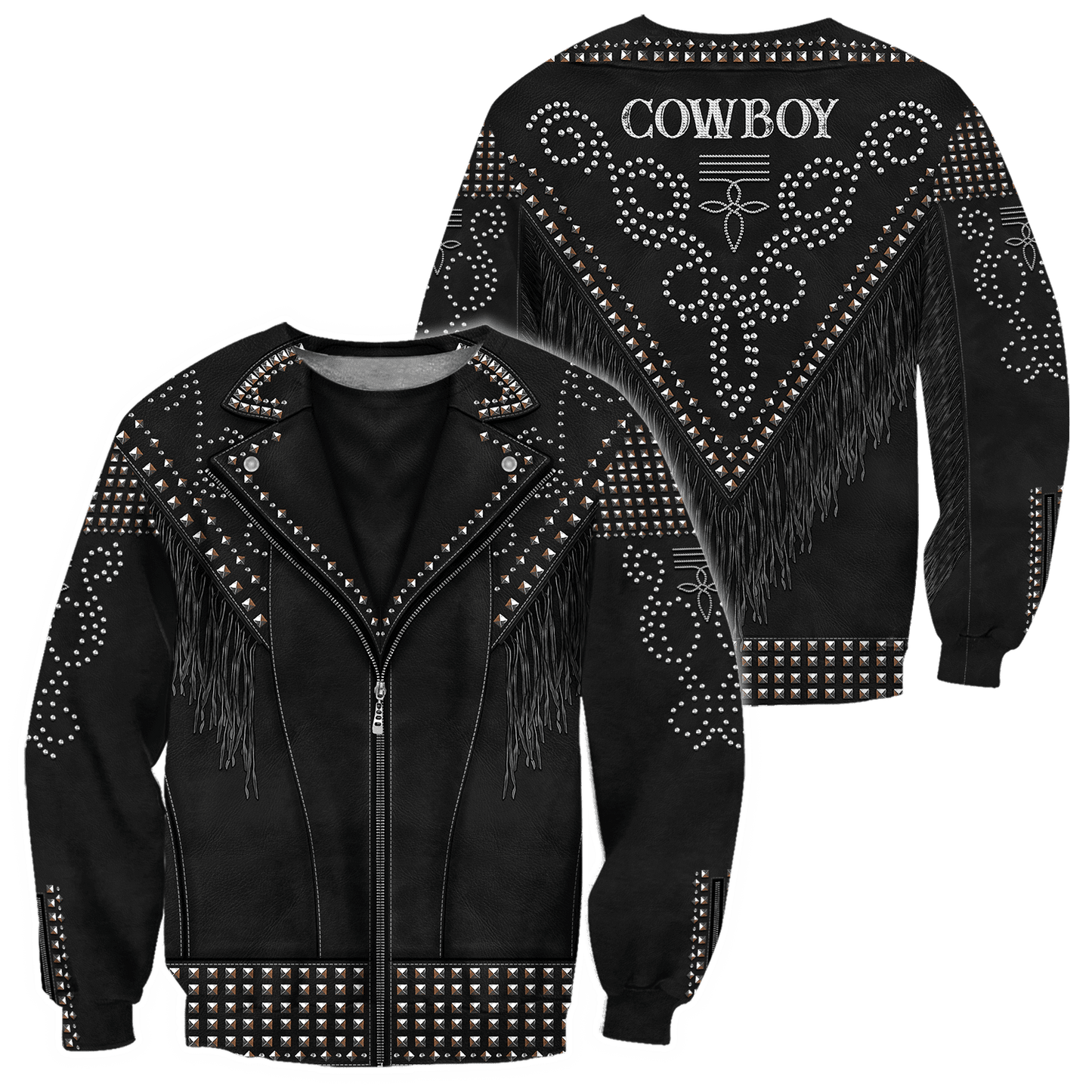 Native Cowboy Jacket No22 Cosplay 3D Over Printed Unisex Deluxe Hoodie ML