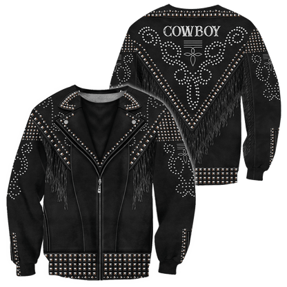 Native Cowboy Jacket No22 Cosplay 3D Over Printed Unisex Deluxe Hoodie ML