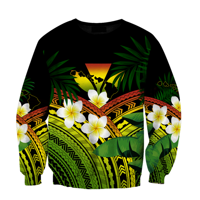 Polynesian Habiscus Kanaka Hawaii 3D Unisex Hoodie