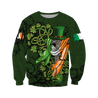 Premium Unisex Hoodie Irish St.Patrick Celtic Cross And Ireland Flag ML