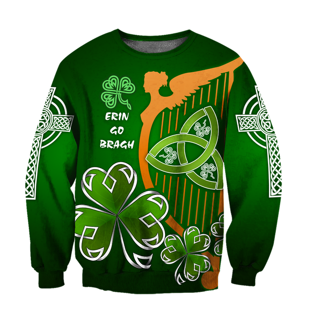 Premium Unisex Hoodie Irish St.Patrick Day The Harp The Shamrock And The Trinity ML