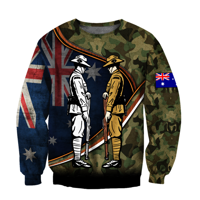 Remember Soldiers camo Australia and Kiwi Veteran 3D print shirts