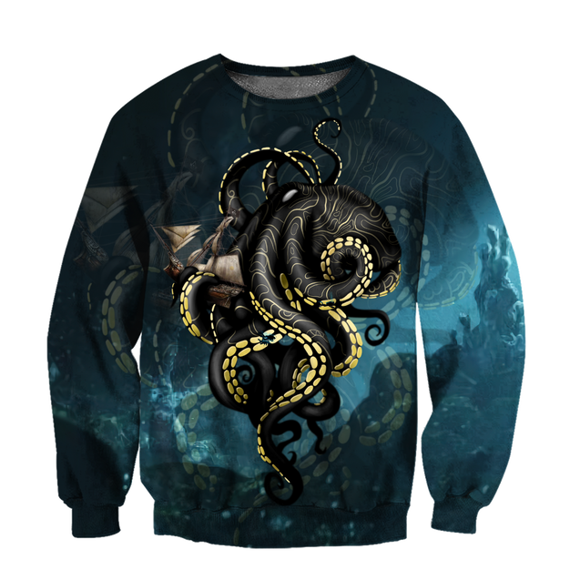 Premium Unisex Hoodie Kraken Octopus King of The Seven Seas IV ML