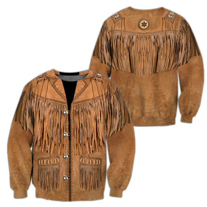 Native Cowboy Jacket No24 Cosplay 3D Over Printed Unisex Deluxe Hoodie ML