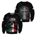 Mexico Skull 3D All Over Printed Unisex Hoodie