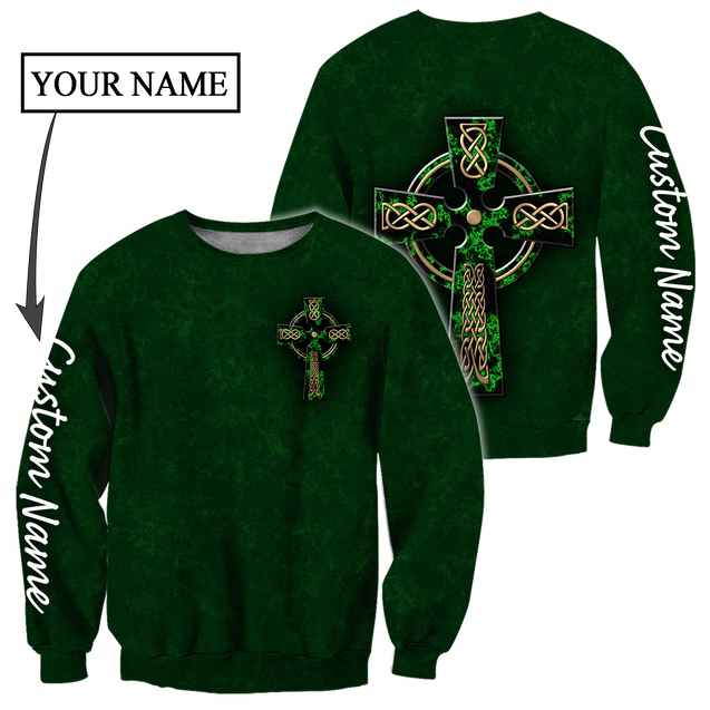 Irish St.Patrick day 3d hoodie shirt for men and women custom name