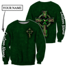 Irish St.Patrick day 3d hoodie shirt for men and women custom name