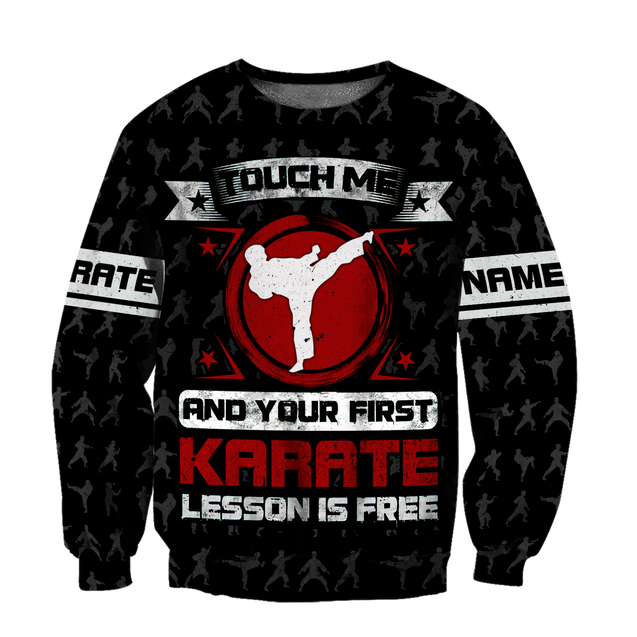 Customize Name Don't Touch Me Karate Hoodie For Men And Women TNA13032101