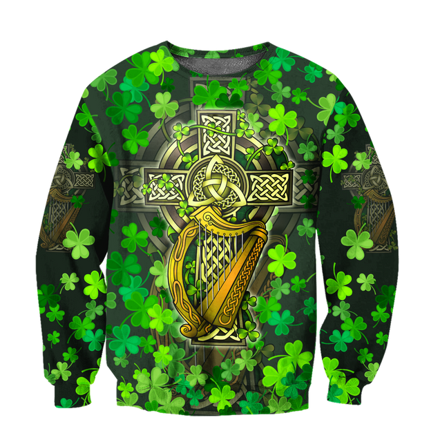 Customize Name Clover Cross Patrick's Day Hoodie For Men And Women MH02022103