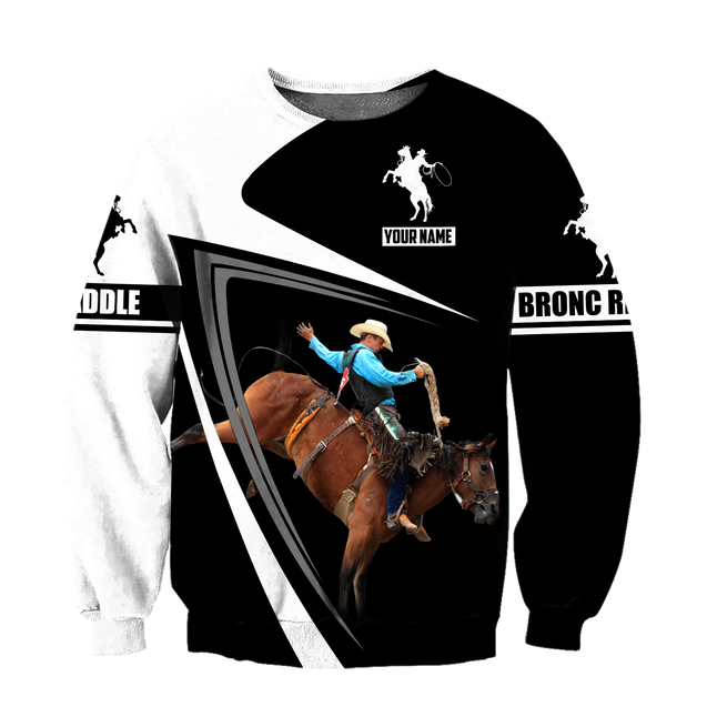 Personalized Name Rodeo 3D All Over Printed Unisex Shirts Bronc Riding Ver 3