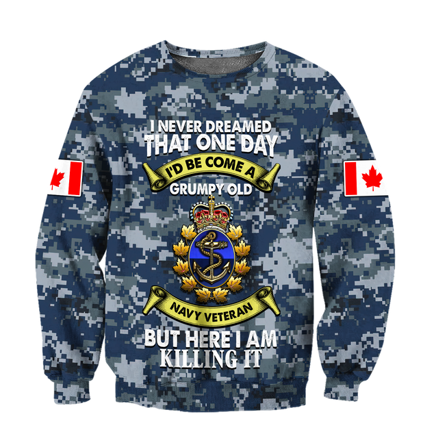 Canadian Navy Veteran 3D Printed Shirts MH15032103