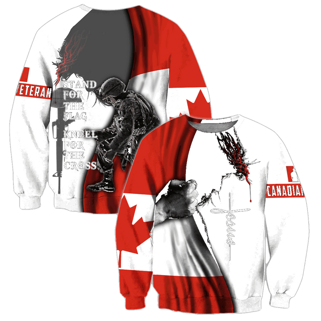 Canadian Veteran - Jesus 3D All Over Printed Shirts VP05032101