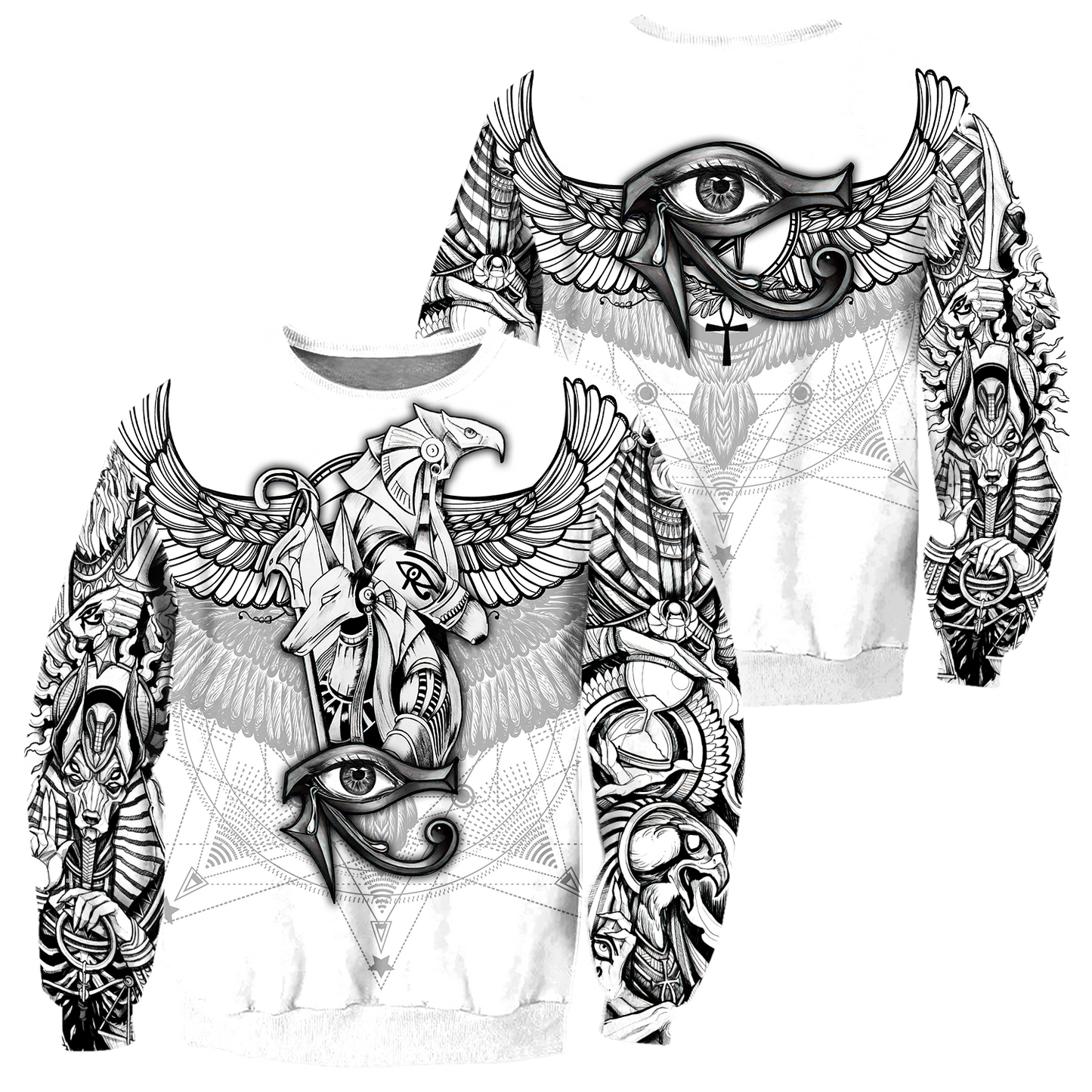 Egyptian Gods Ancient Tattoo white ver unisex 3d print shirts