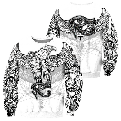 Egyptian Gods Ancient Tattoo white ver unisex 3d print shirts