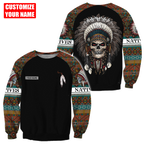 Customized name Native American 3D All Over Printed Unisex Shirts