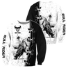 Personalized Name Bull Riding 3D All Over Printed Unisex Shirts Black And White Bull Rider