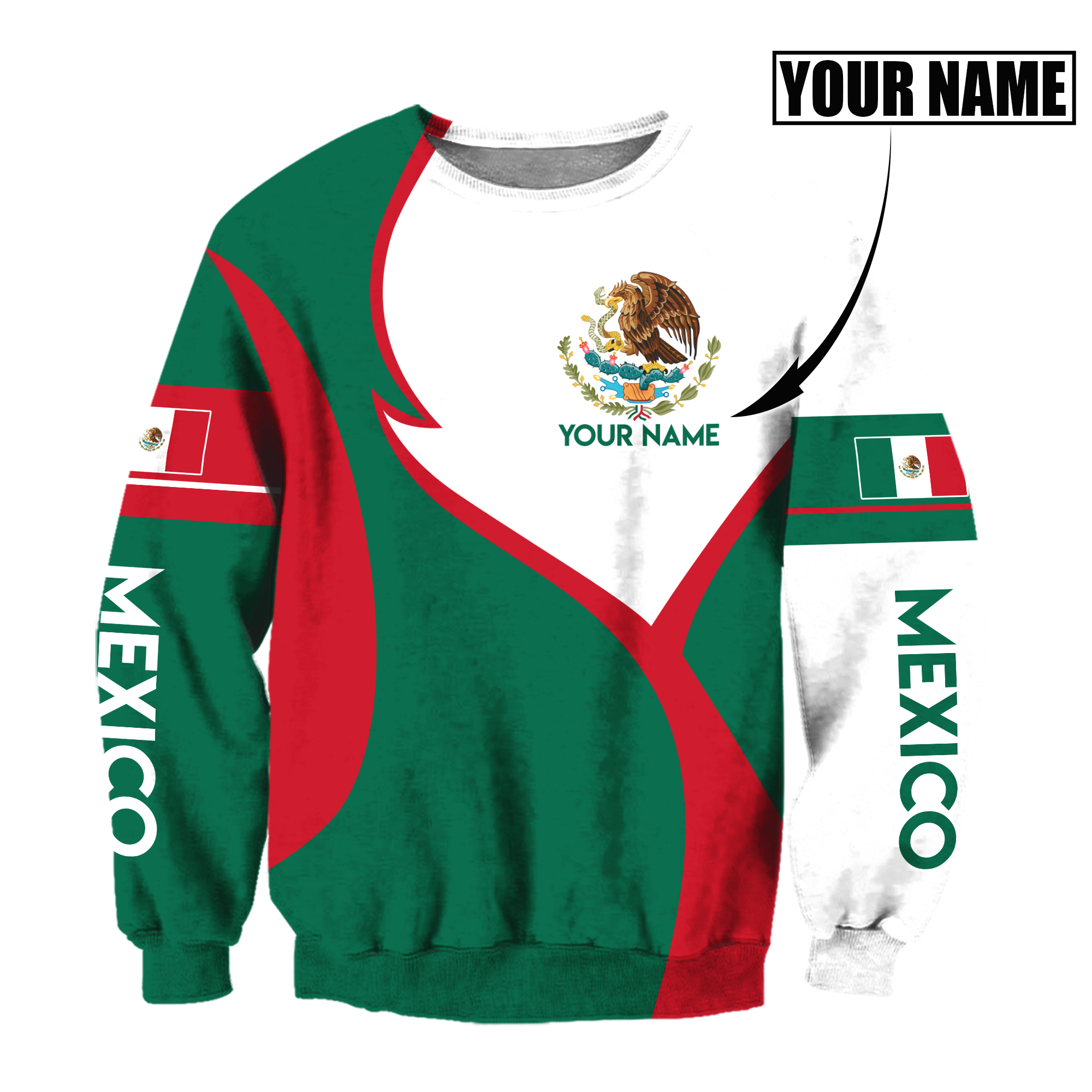 Mexico Hoodie Perionalized 3D All Over Printed Hoodie Shirts