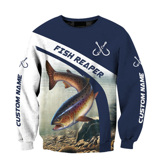 Custom name Trout-Salmon fishing design 3d print shirts