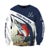 Custom name Trout-Salmon fishing design 3d print shirts