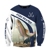 Custom name Rainbow Trout fishing design 3d print shirts