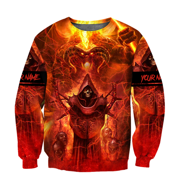 Premium Reaper Skull Fire 3D All Over Printed Unisex