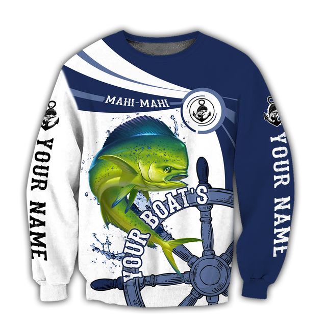 Custom name Mahi mahi fishing boat team Catch and Release 3D Design print shirts