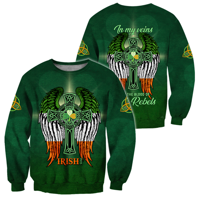 Irish In My Veins 3D All Over Printed Unisex Shirts DQB20022021