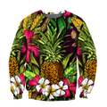 Amazing Polynesian Pineapple Hawaiian Style Unisex Deluxe Hoodie ML