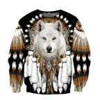 Love Wolf Native American 3D All Over Printed Shirts for Women