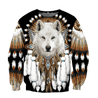 Love Wolf Native American 3D All Over Printed Shirts for Women