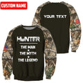 Customized Name Hunting Legend 3D All Over Printed Unisex Shirts