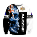 Premium Australian Army Skull 3D Printed Unisex Shirts TN