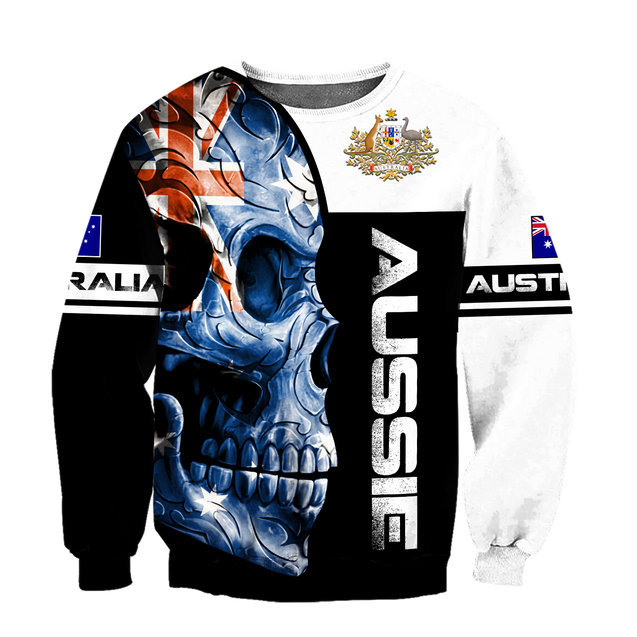 Premium Australian Army Skull 3D Printed Unisex Shirts TN