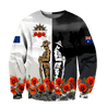 Rememberance Anzac Day Poppy Flower Premium Unisex Hoodie ML