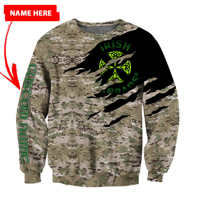 Custom Name - Irish Veterans 3D Hoodie Shirt For Men And Women