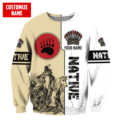 Customized Name Native American 3D All Over Printed Unisex Shirts