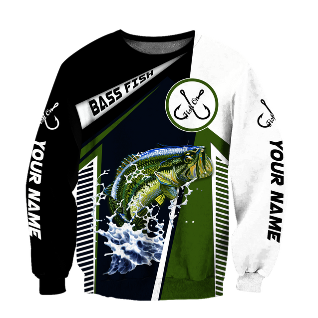 Custom name Bass Fishing in my head 3D design print shirts