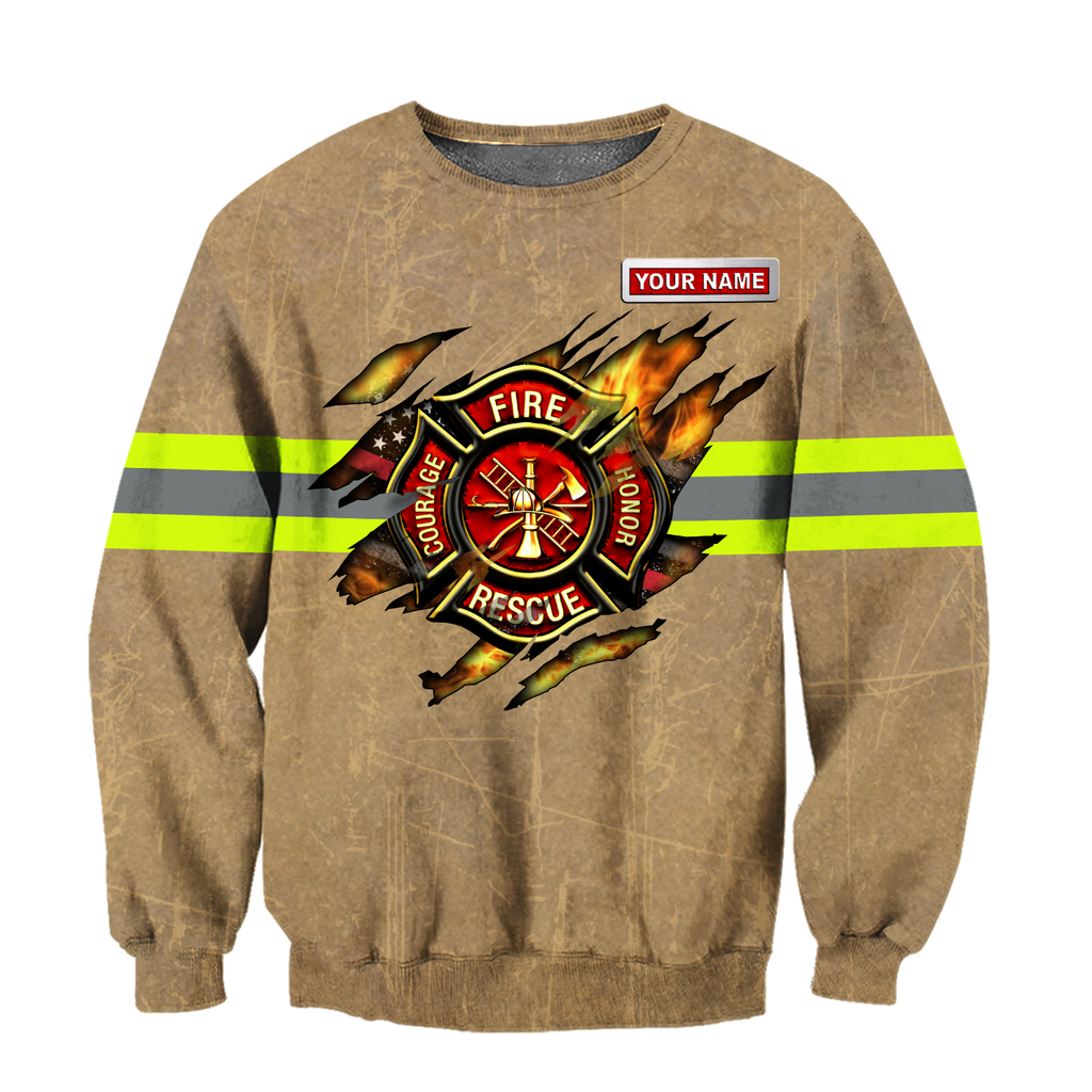 Customize Name Firefighter Hoodie For Men And Women MH22032102