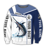 Custom name Swordfish fishing Catch and Release 3D Design print shirts