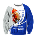 Custom Name Rooster Puerto Rico Hoodie For Men And Women MH12032102