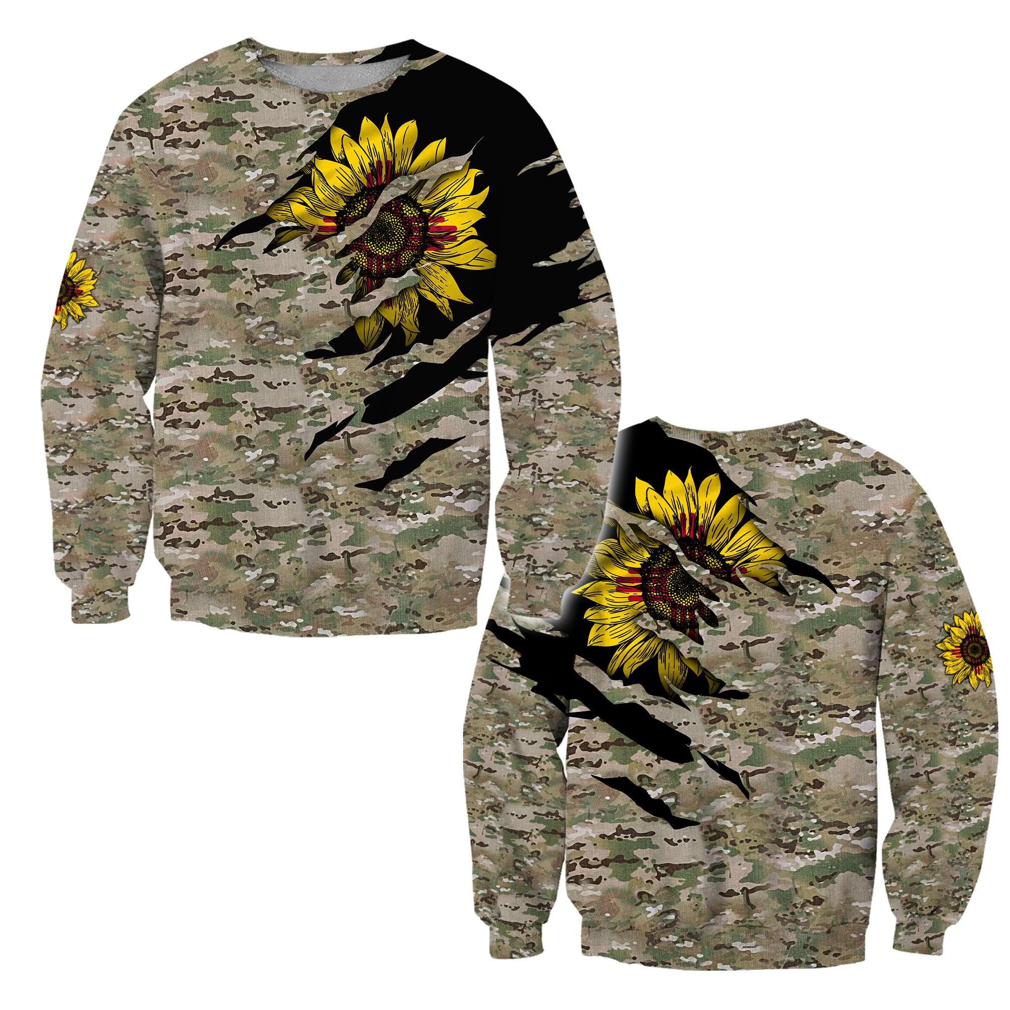 New Mexico Sunflower Camo 3D All Over Printed Unisex Shirts