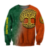 Irish St.Patrick day tree of life 3d hoodie shirt for men and women custom name