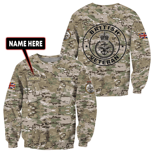 Custom Name XT British Armed Forces 3D Printed Shirts