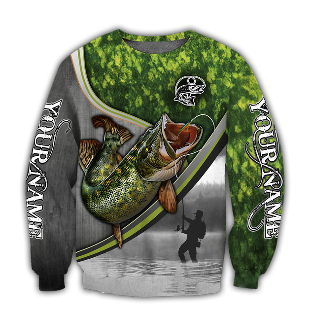 Custom name Pike fishing Fisherman Camo 3D Design print shirts