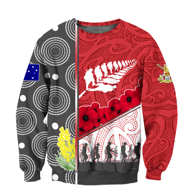 Premium Unisex Hoodie Remember Anzac Day Maori Tattoo ML